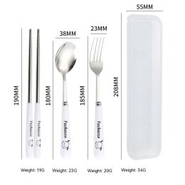 Stainless Steel Tableware Spoon Chopsticks Sets