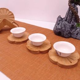 Bamboo Coaster Chinese Wooden Set Bracket