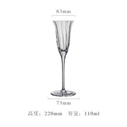 Light Luxury Red Wine Lace-inserted High-leg Crystal Glass