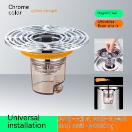 Deodorant Floor Drain Core Small Caliber Bathroom Sewer Pipe Anti-odor Insect-proof Magnetic Filter Screen Artifact Export Universal