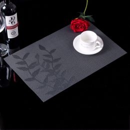 PVC Western-style Placemat Water Plants Leaves Insulation Placemat