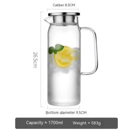 Glass Cold Water Bottle Large Capacity Teapot Refrigerator Set