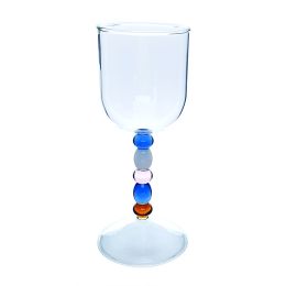 Fashion Bead Goblet Heat-resistant Glass Wine Glass