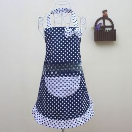 Cotton Thread Fashion Apron Korean Style Butterfly Edge Apron New Cute Fashion Dots Apron Multicolor