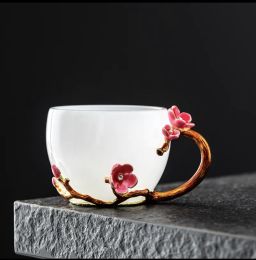 Enamel White Jade Jade Porcelain Colored Glaze Tea Cup