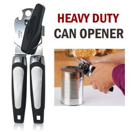 Manual Can Opener Smooth Edge Heavy Duty Stainless Steel Blades Beer Opener