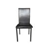 LEAVAN 5 Piece Metal Dinette Set with Faux Marble Top - Black; dinning set; table&4 chairs