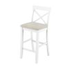 TOPMAX Farmhouse 48'Rectangular Wood Bar Height Dining Set Kitchen Breakfast Nook with 2 Chairs for Small Places; Cherry+White