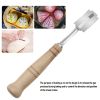 1pc European Baguette Cutter Wooden Handle Curved Scoring Knife Stainless Steel Bread Trimming Knife Dough Flat Dividing Knife Kitchen Tools