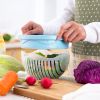 Chopper Vegetable Salad Cutter Cutting Bowl Cut Fruit Multi-function Kitchen Strainer Filter Gadgets Kitchen Items