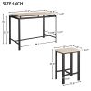 U_STYLE Dining Set; Bar Set; Dining Table with 4 Chairs; 5 Piece; with Counter and Pub Height