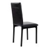 LEAVAN 5 Piece Metal Dinette Set with Faux Marble Top - Black; dinning set; table&4 chairs