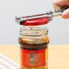 Adjustable Multi-Function Bottle Cap Opener Stainless Steel Lids Off Jar Opener Labor-Saving Screw Can Opener For Kitchen Tools