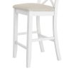 TOPMAX Farmhouse 48'Rectangular Wood Bar Height Dining Set Kitchen Breakfast Nook with 2 Chairs for Small Places; Cherry+White