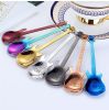 4Pcs Metal Guitar Spoon Flatware Set 18/10 Stainless Steel Guitar Spoons Creative Milk Coffee Spoon Ice Cream Candy Teaspoon