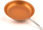 Frying Pan Nonstick 20 24 28cm Frying Pan with Ceramic Titanium Coating Round Copper Egg Pan Kitchen Cookware