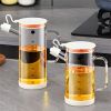 1pc Oil Bottle; Glass Oil Dispenser With Handle; Glass Storage Bottle; Kitchen Accessories